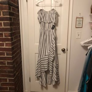 Express Long Black & White Maxi Dress